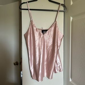 NEW Pink Satin Strappy Top Size Large